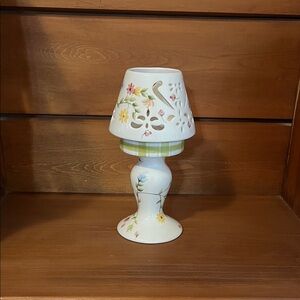 Tea Light Lamp, 2 pc, floral pattern.